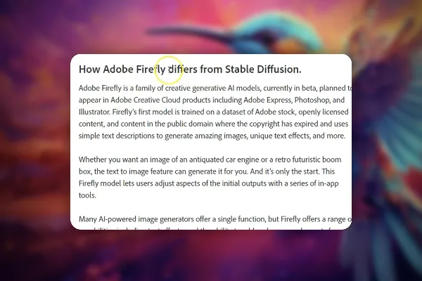 Adobe Firefly: 2.3 | Skirtumai tarp Adobe Firefly ir Midjourney bei Stabilus Diffusion.