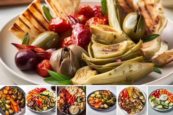 Gemüseteller – 18 Bilder von Vorspeisen für Speisekarten