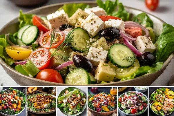 Salate – 25 Bilder von Vorspeisen für Speisekarten