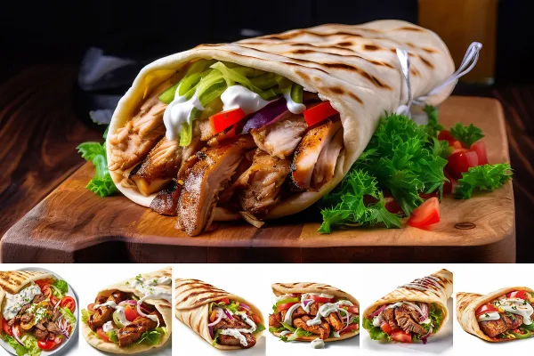 Döner - Menü kartları için ana yemekler için 24 resim