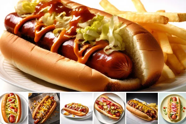 Hot Dogs - 31 φωτογραφίες κυρίων πιάτων για μενού.
