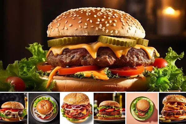 Burger – 39 Bilder von Hauptspeisen für Speisekarten