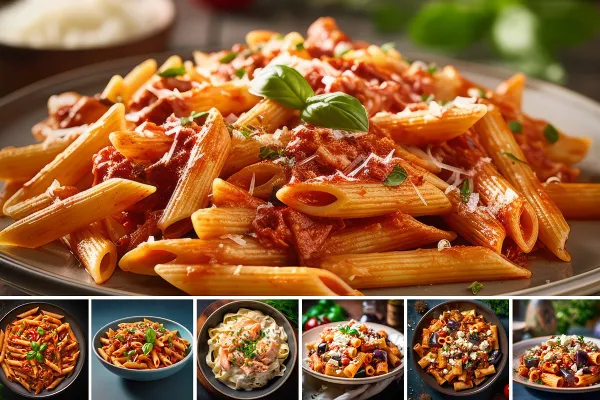 Pasta – 48 Bilder von Hauptspeisen für Speisekarten