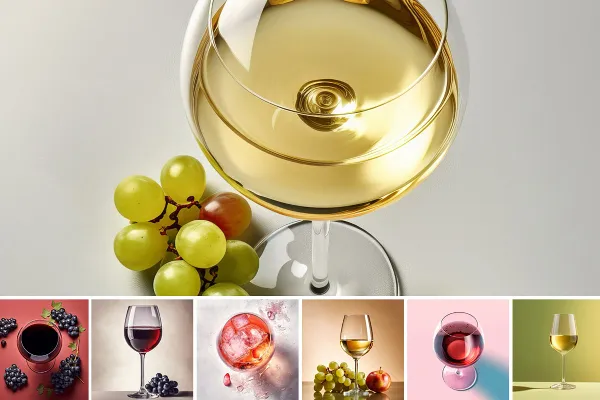 Vin - 24 billeder af drikkevarer til menukort