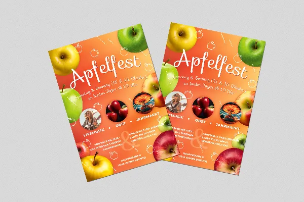 Template for the apple festival