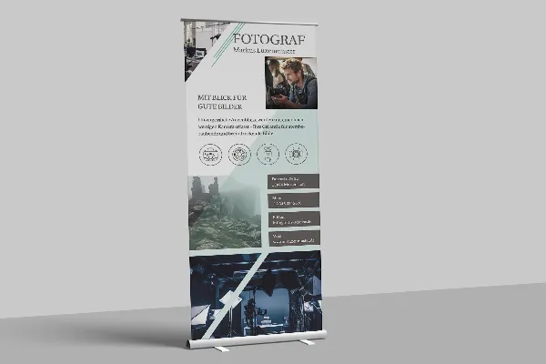 Modèle de roll-up pour photographes et studios photo