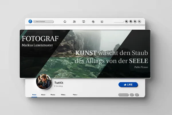 Facebook-Titelbild-Vorlage für Fotografen und Fotostudios