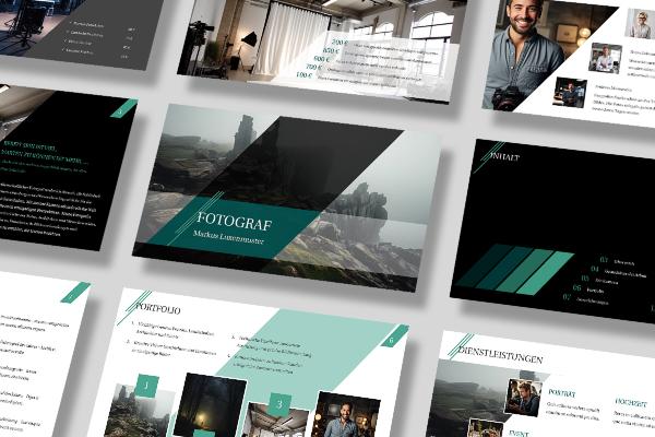 Modello di presentazione per fotografi e studi fotografici.