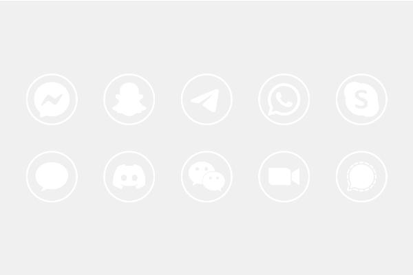 Icons weiß Kontur