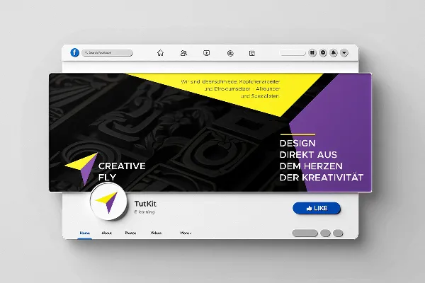 Facebook-Titelbild-Vorlage für Agenturen, Designer und Texter