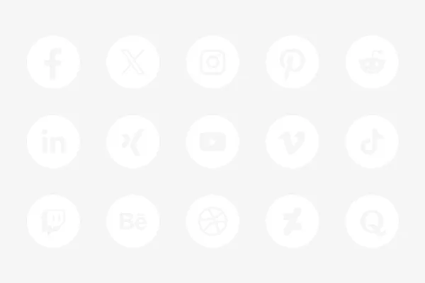 NEU - Social-Media-Icons: transparent auf weißem Kreis