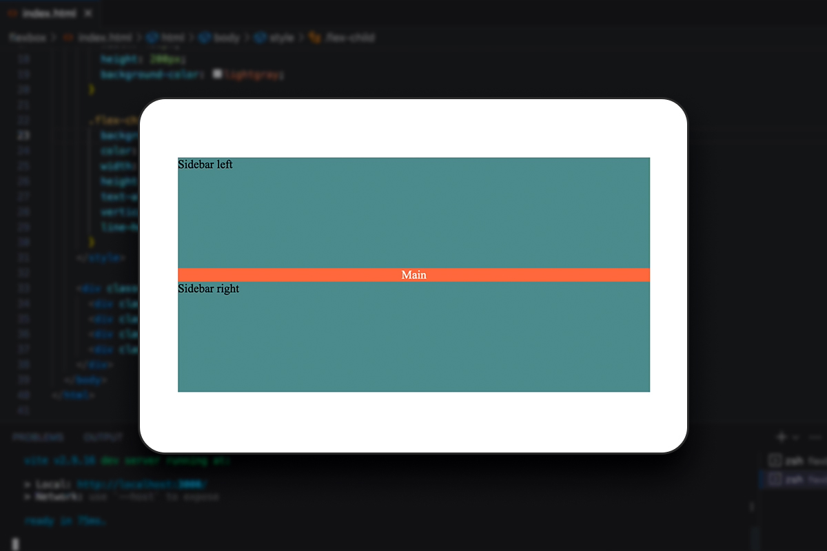 Flexboksoppsett : 3.4 | Konkret eksempel på responsivt design
