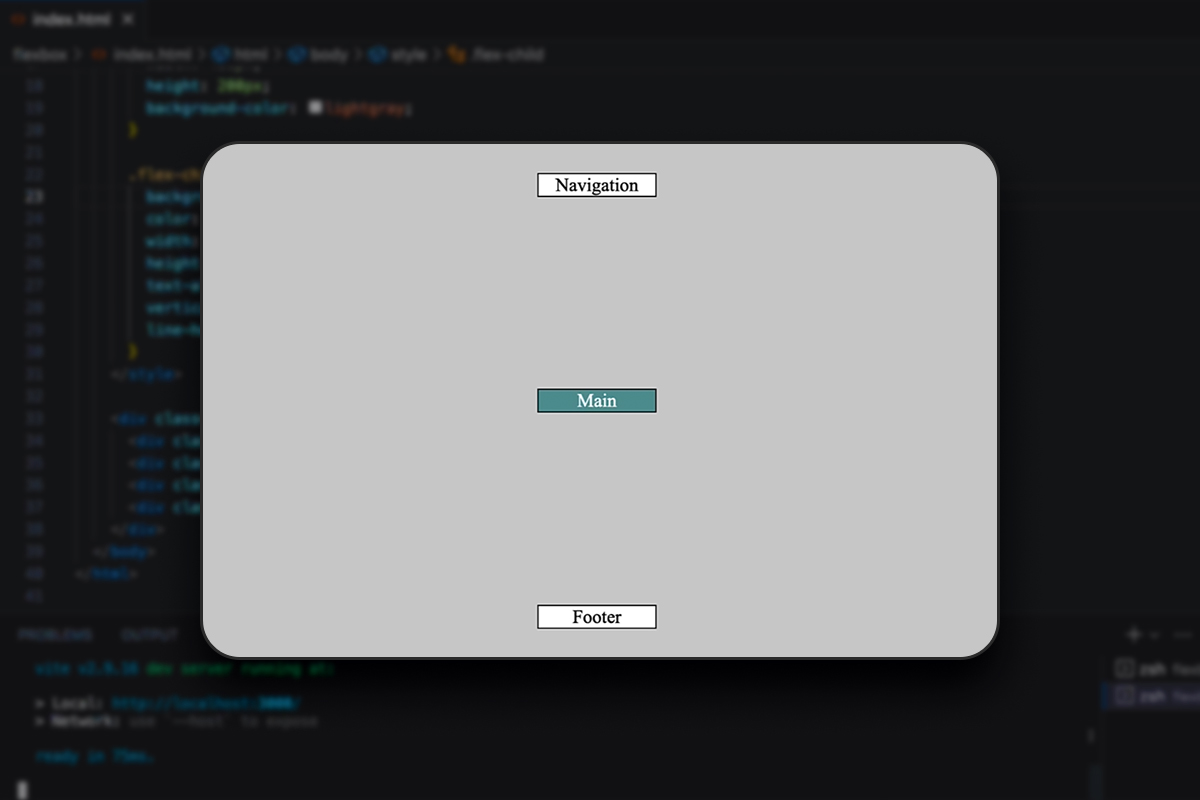 Flexbox-layout: 3.8 | Justering i hovedretningen
