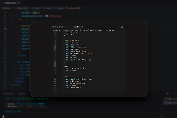 Flexbox rozložení : 3.9 | Příklad zarovnání ve hlavním směru