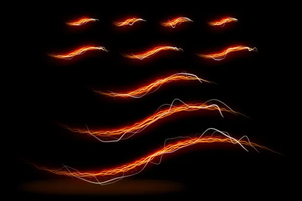 Glowing Light Trails for Photoshop and Affinity Photo - curved light trails
