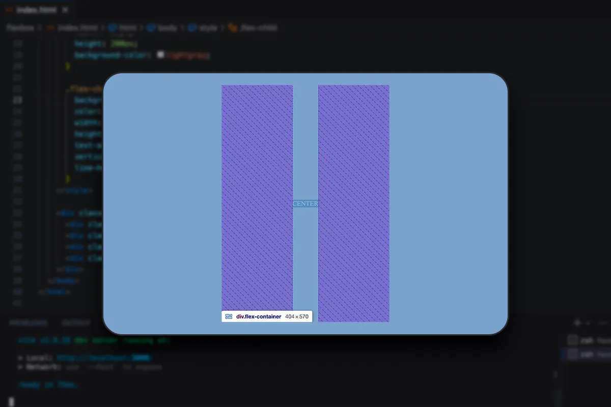 Flexbox layout: 4.1 | Středění