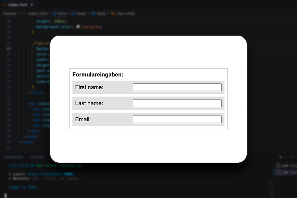 Flexbox-Layout : 4.3 | Vstupní formuláře