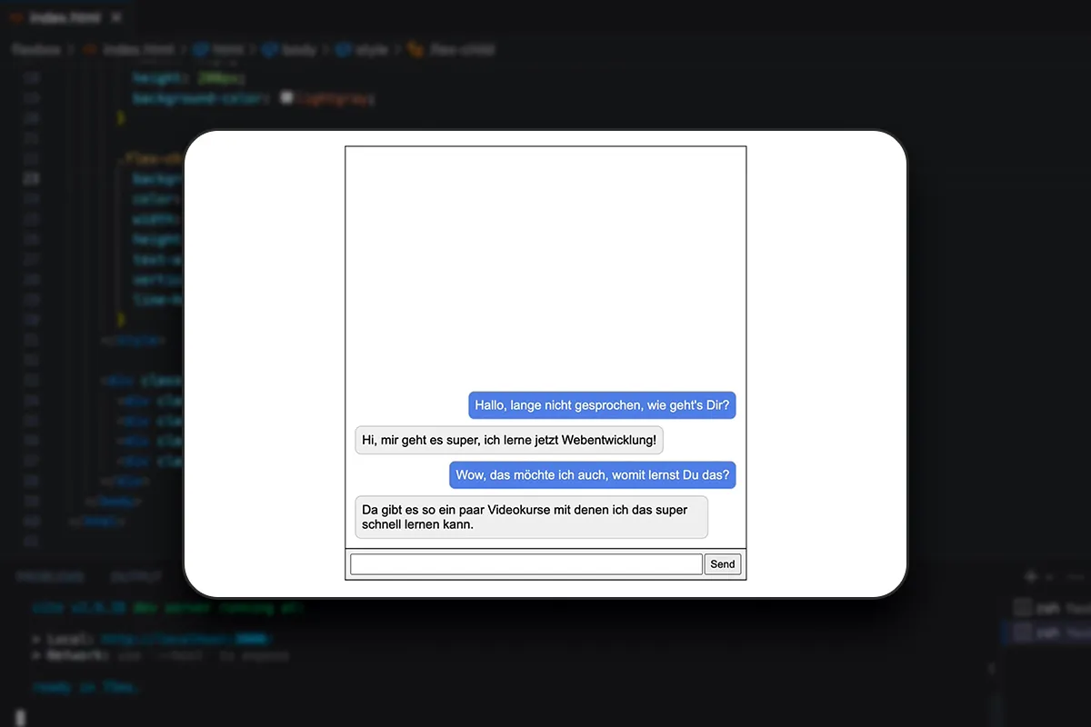 Flexbox-Layout: 4.5 | Chat-Layout

Flexbox-Layout: 4.5 | Chat-Layout