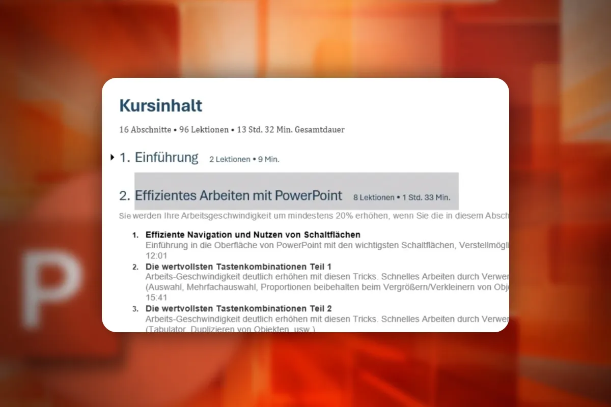 PowerPoint-Kurs: 2.1 | Willkommen