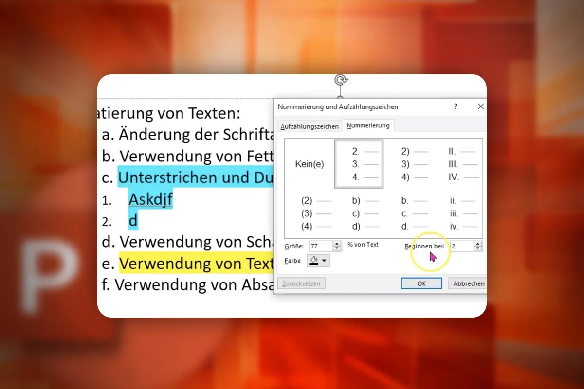 PowerPoint-Kurs: 5.2 | Texte formatieren – alle Varianten