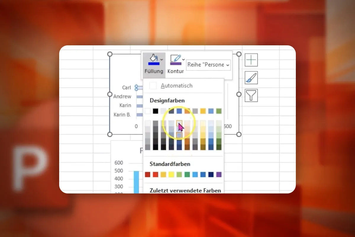 PowerPoint-Kurs: 9.1 | Diagramme einfügen, Vor-/Nachteile, Formatierung, der Farbenfalle entgehen