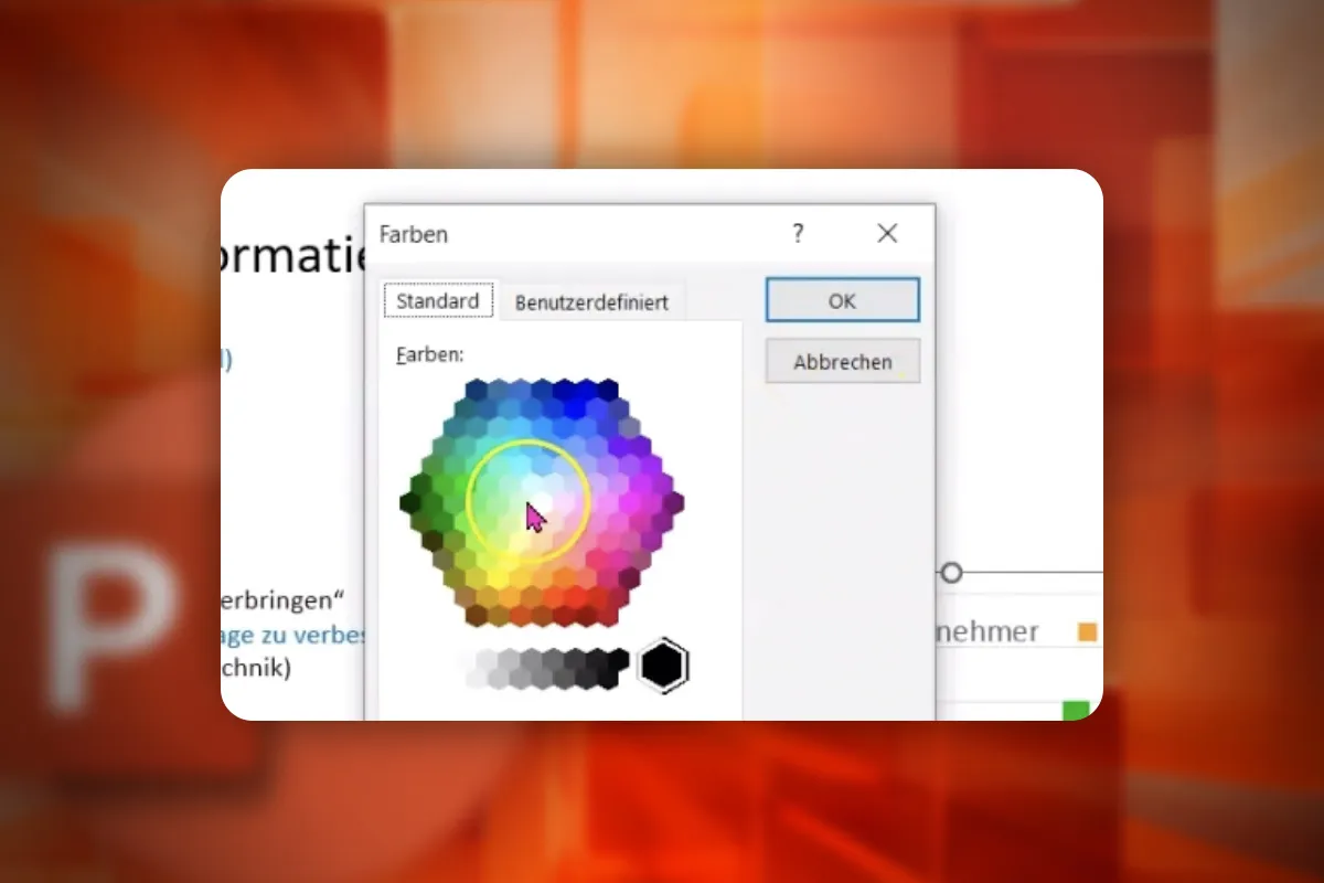 Curs de PowerPoint: 9,5 | Diagrame: să nu cădeți în capcana culorilor - culorile sub control total.