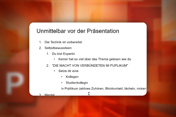 PowerPoint-Kurs: 15.4 | Vorbereitung auf die Präsentation Teil 2 (richtig Proben, Feedback holen, usw.)