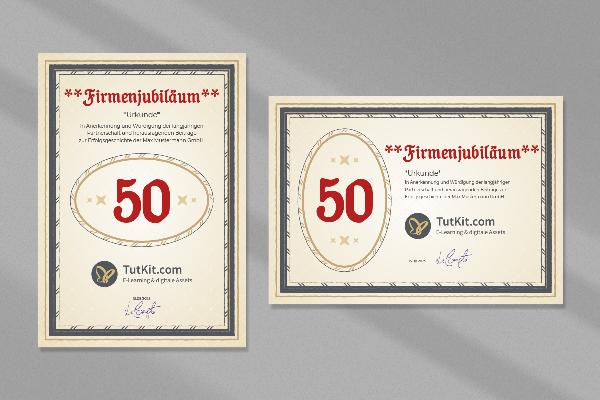Modèle de certificat au design "Square