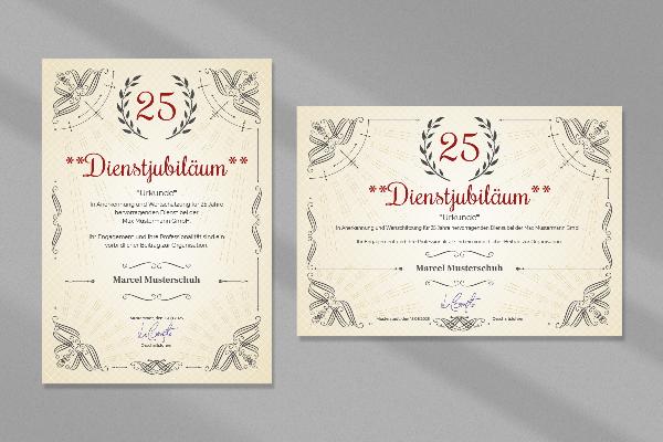 Modèle de certificat au design "ligne décorative