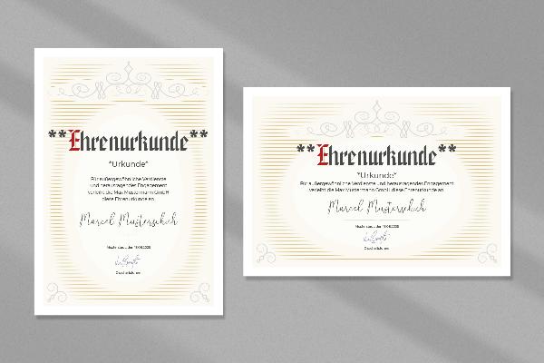 Modèle de certificat au design "Lines