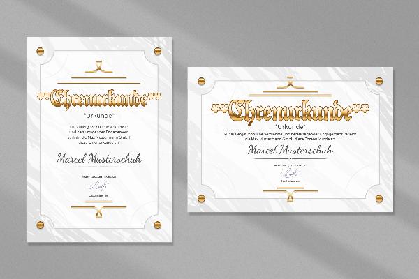 Modèle de certificat au design "Épingle