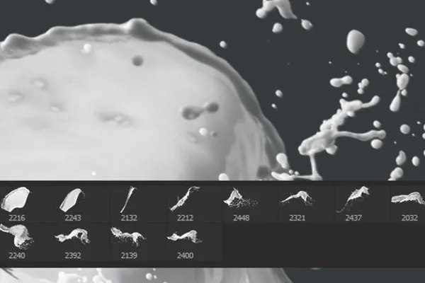 Πινέλα για Photoshop, GIMP, Affinity Photo & Co: Milk-Bilder 3