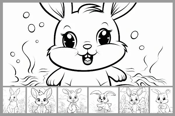13 desenhos para colorir com coelhos