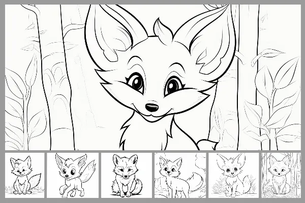 17 desenhos para colorir com raposas.