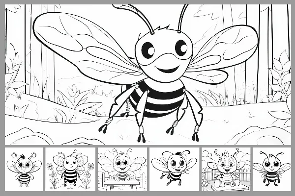 10 desenhos para colorir com abelhas