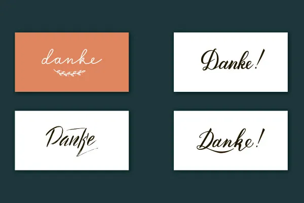 Handlettering Geburtstag: 03 | "Danke"