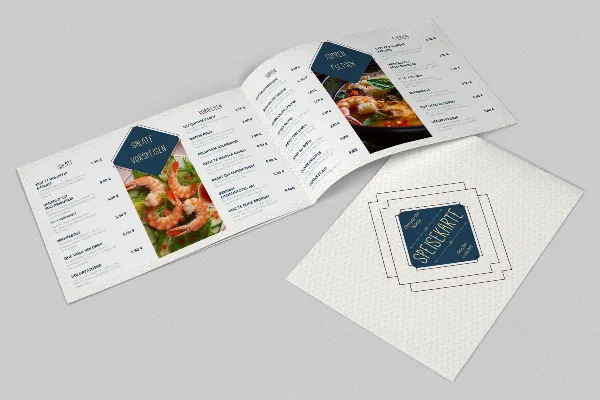 Modèle de menu pour la cuisine chinoise - A5 en format paysage