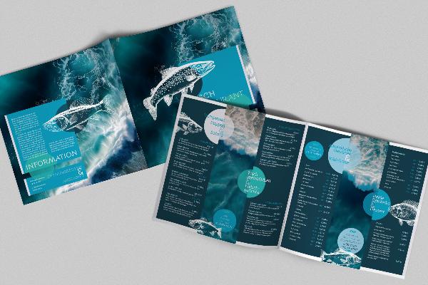 Menu template for fish specialties - square