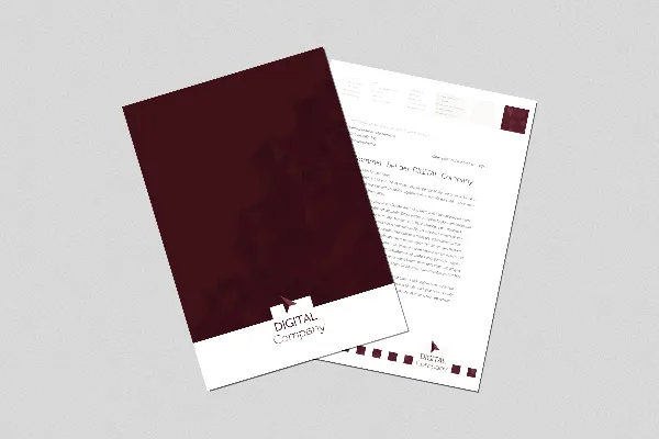 Letterhead template for programmers and web designers