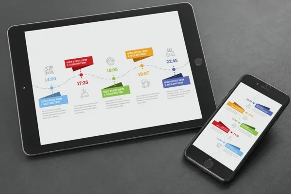 Timeline templates: Create modern timelines - Version 3