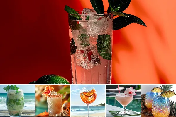 Cocktail-motiver til plakater og flyers