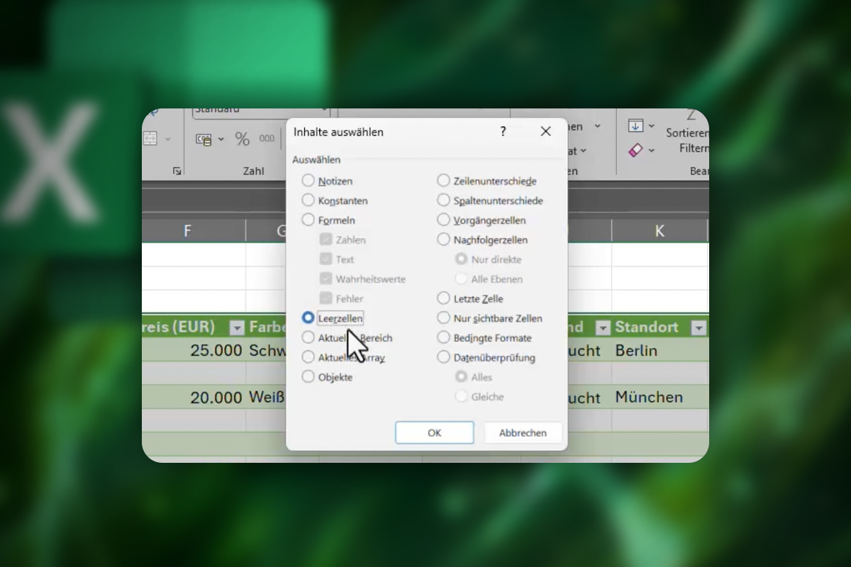 Excel-Tipps: 20 | Sehr viele leere Zeilen ganz schnell entfernen