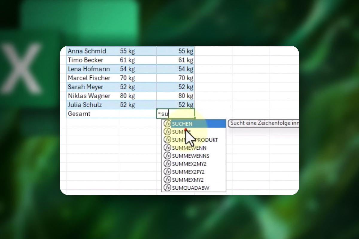 Excel-Tipps: 32 | Summieren von Werten mit Maßeinheit