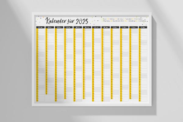 Plantilla de calendario 2025: Planificador anual
