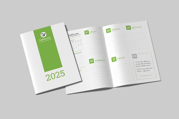 Calendarios de negocios personalizados para 2025: calendarios de libro