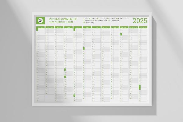 Calendarios de negocios personalizados para 2025: planificador anual