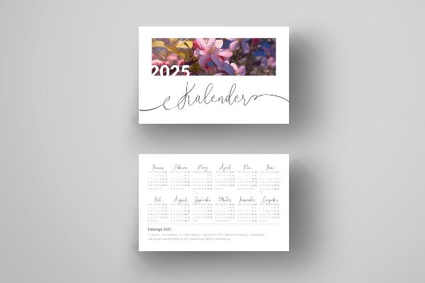 Calendario del año 2025 para imprimir: 04 | Calendario de bolsillo