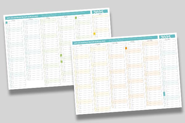 Calendario anual 2025 para imprimir: 05 | Calendario semestral