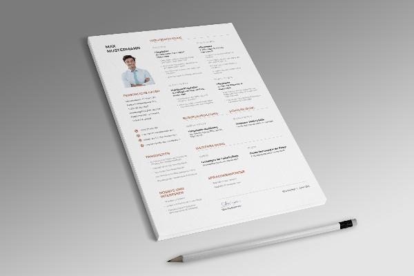 CV-mal for omsorgsarbeider, omsorgsarbeiderinne i kobberbrun (enkeltsidig)