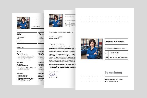 Søknadsmal for bildemekaniker i antrasitt.